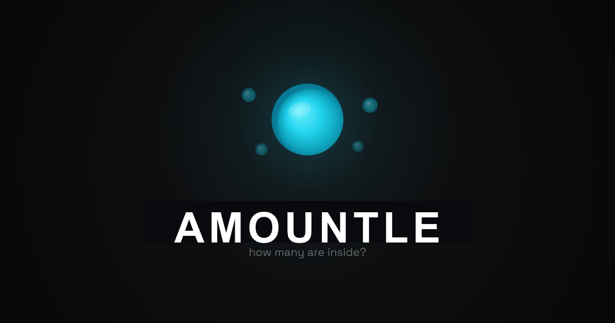 Amountle — how many are inside?